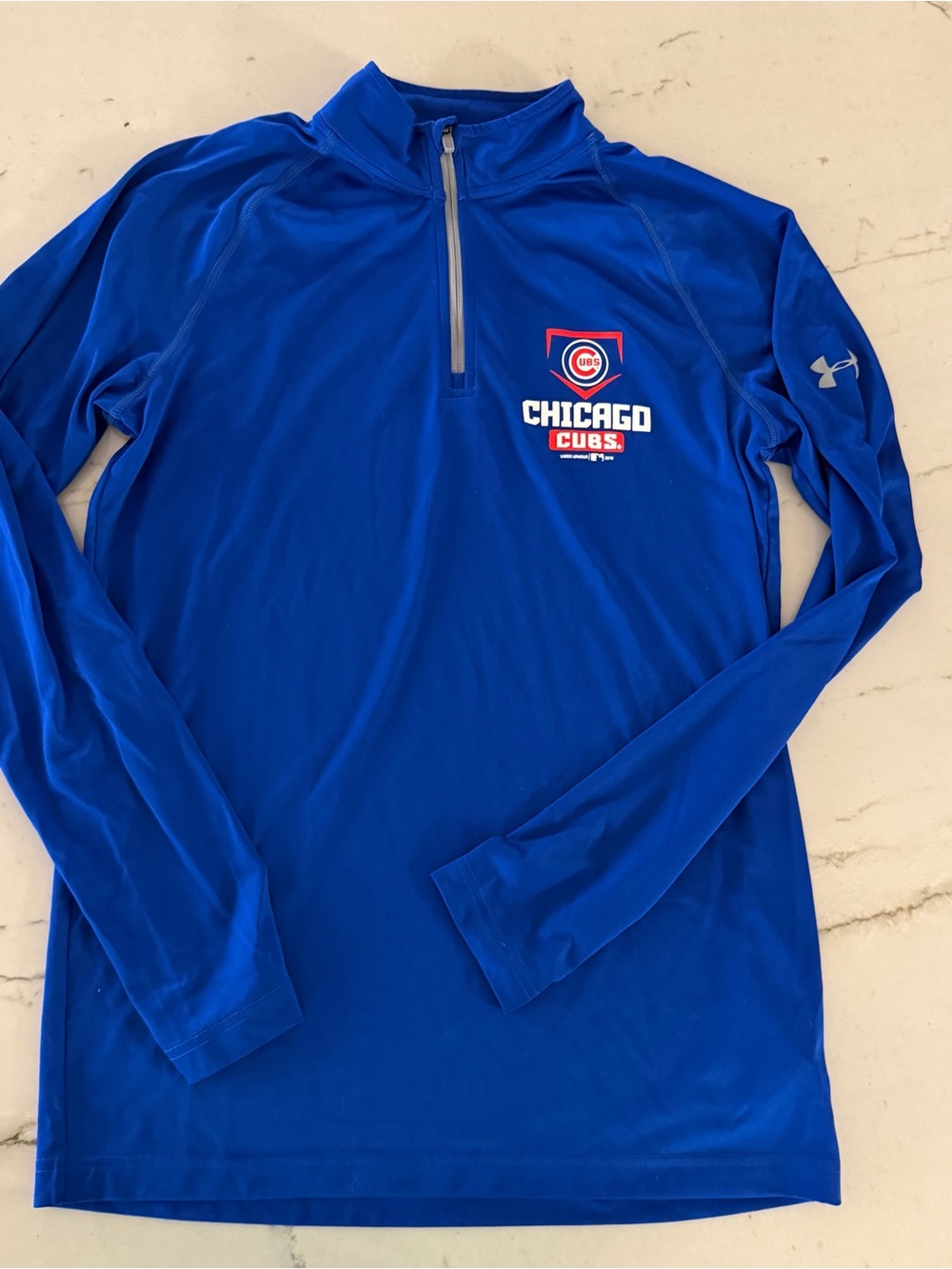 Under Armour Chicago Cubs Royal Blue Men’s Quarter-Zip Long Sleeve Small